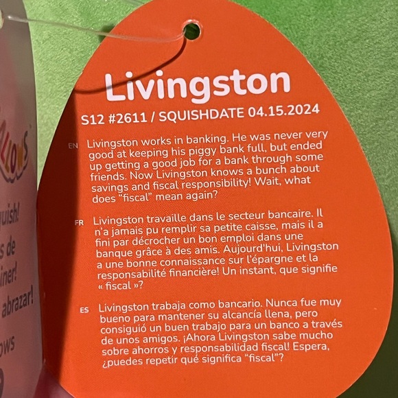 Squishmallows Livingston Green Potion Bottle FTM Halloween HTF 12” Kellytoy BNWT - Picture 7 of 7